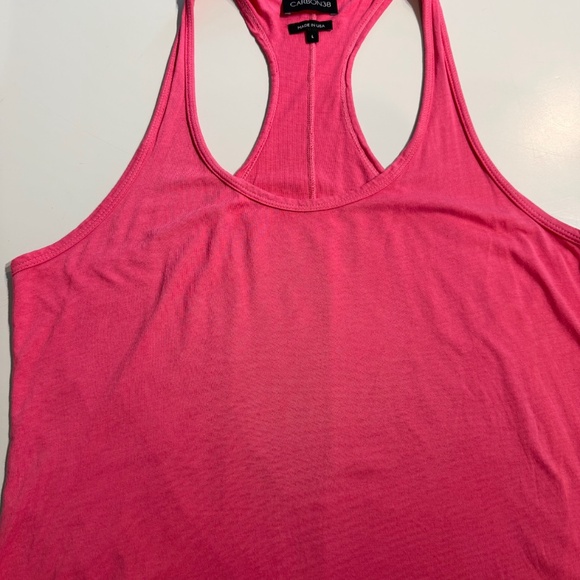 Carbon38 Long RacerBack Pink Tank Large - Picture 2 of 5
